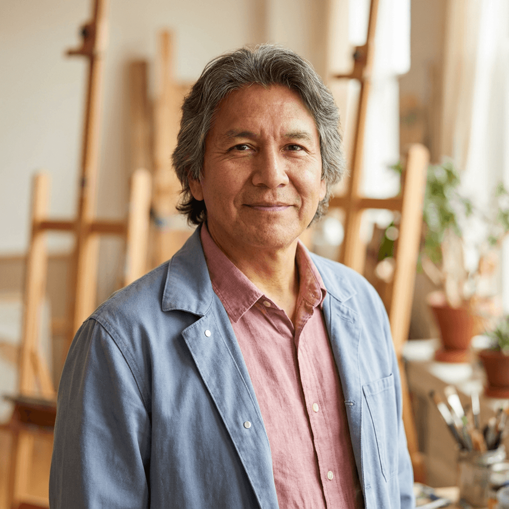 Sam Rodriguez reviewing Syzr AI's rapid-turnaround analysis report in design studio