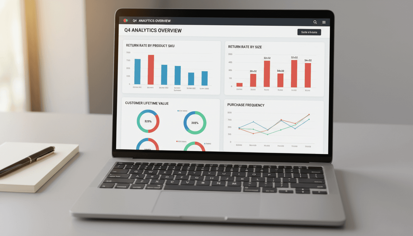 Return data analysis dashboard showing SKU return rates