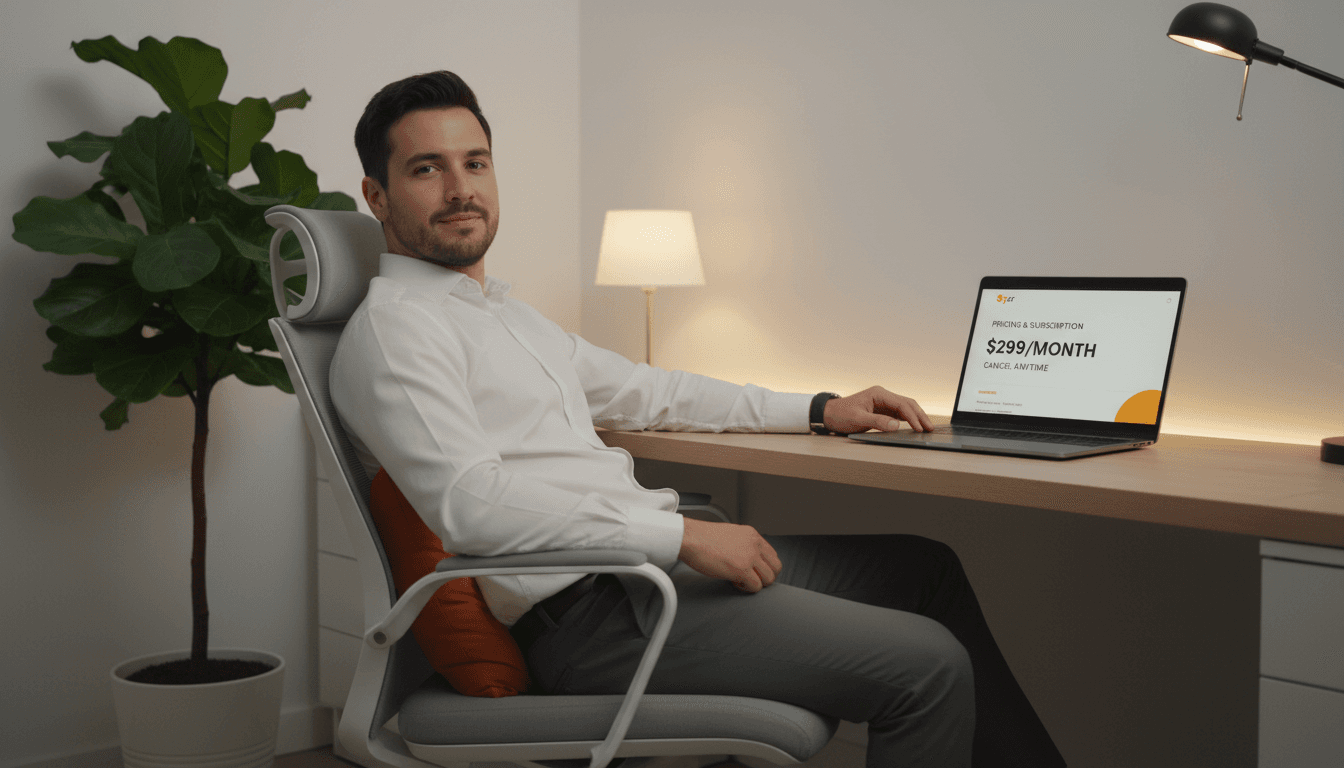 Syzr flexible subscription terms displayed on website